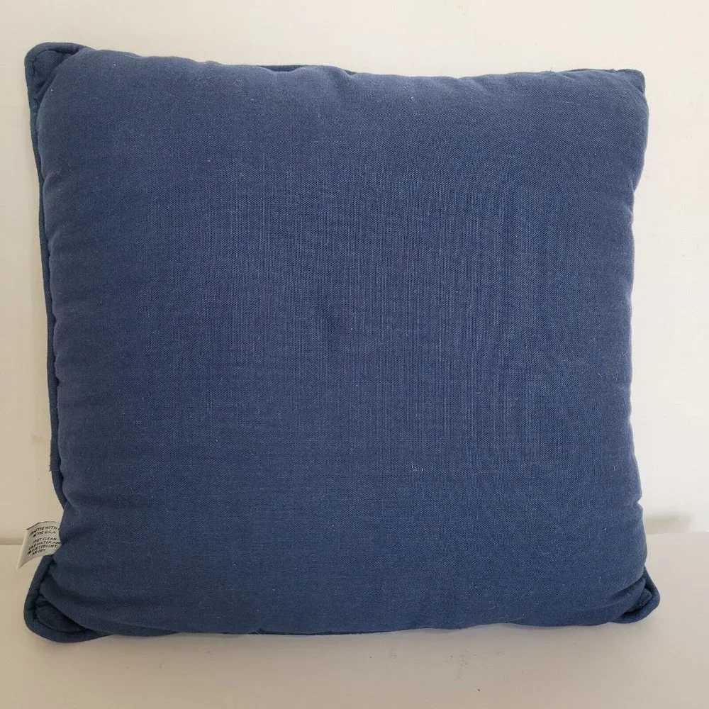 Riverdale Decorative Tapestry Throw Pillow Baby Jesus Mary Blue 13 in
